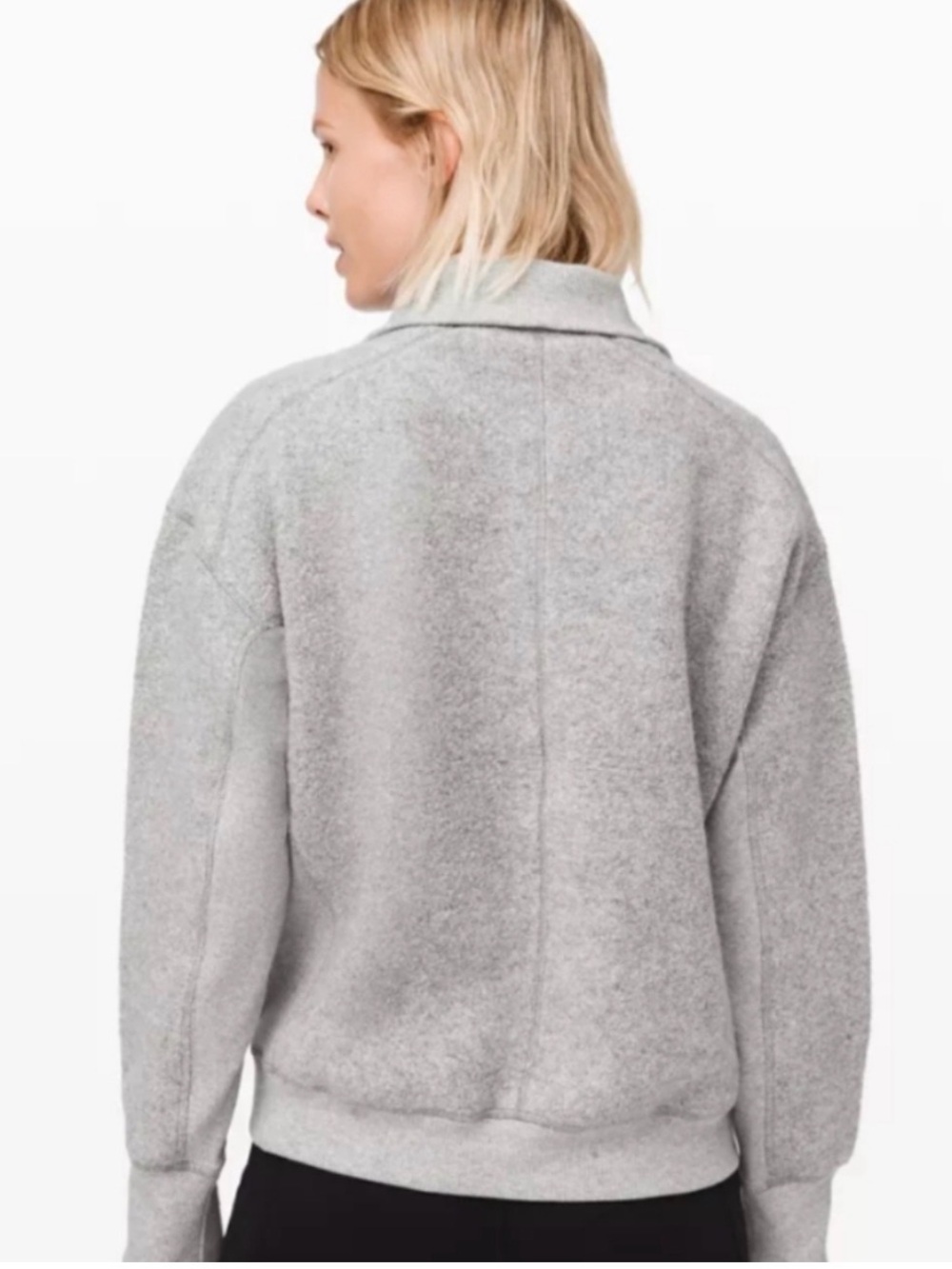 Lululemon Athletica Women's Gray Half-Zip Pullover Sweater - Picture 4 of 10